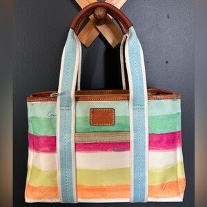 VINTAGE Coach Hamptons Watercolor Stripe Tote (M0673-10025)
